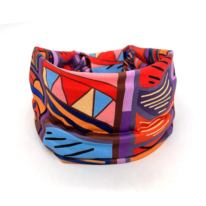1 Pcs European American Women'S Bohemian Style Elastic Headscarf Yoga fitness Running  ventilation Wide Brimmed Hair Accessories