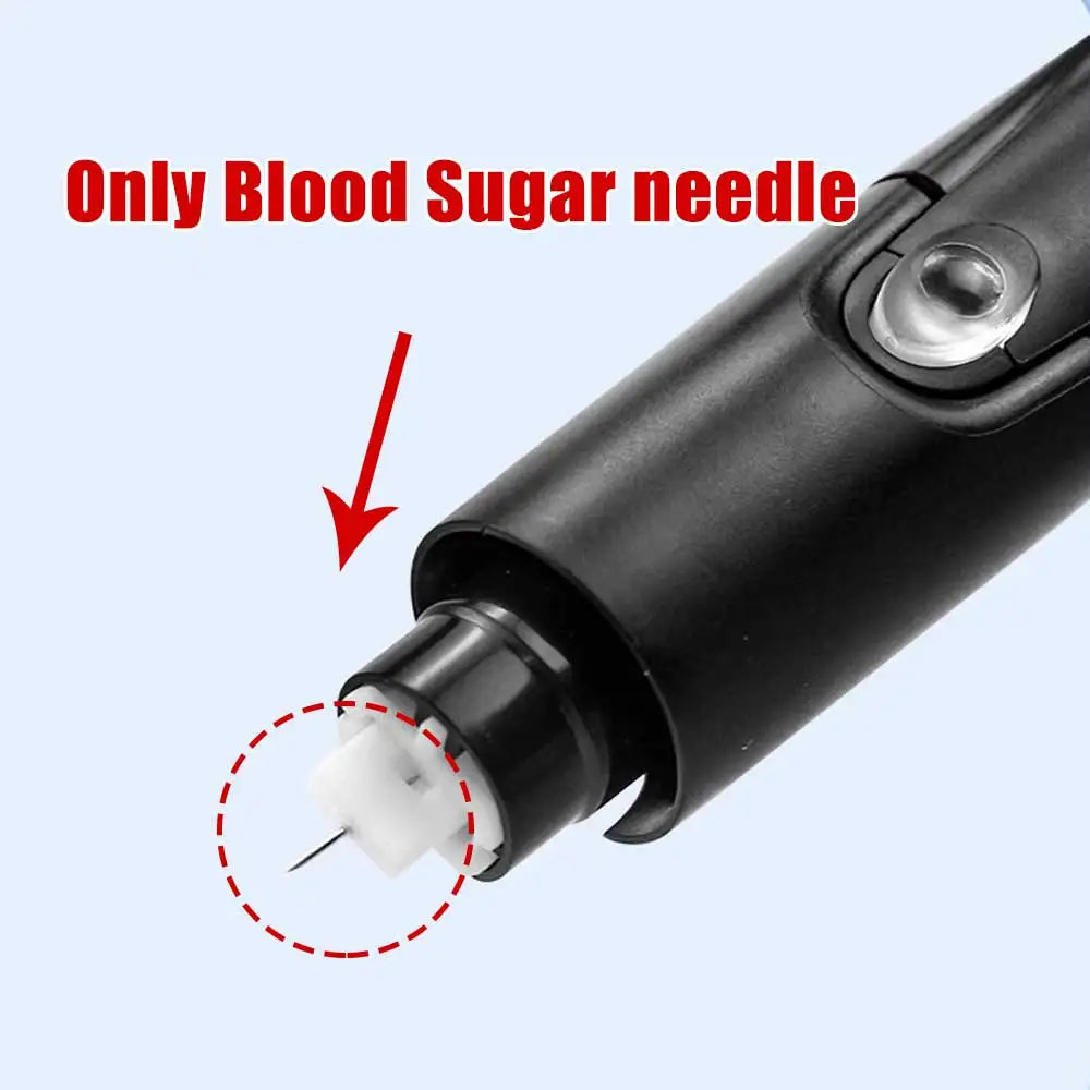 Lancet Pen Adjustable Depth Blood Sampling Glucose Test Pen for Diabetics Blood Collect Lancing Device