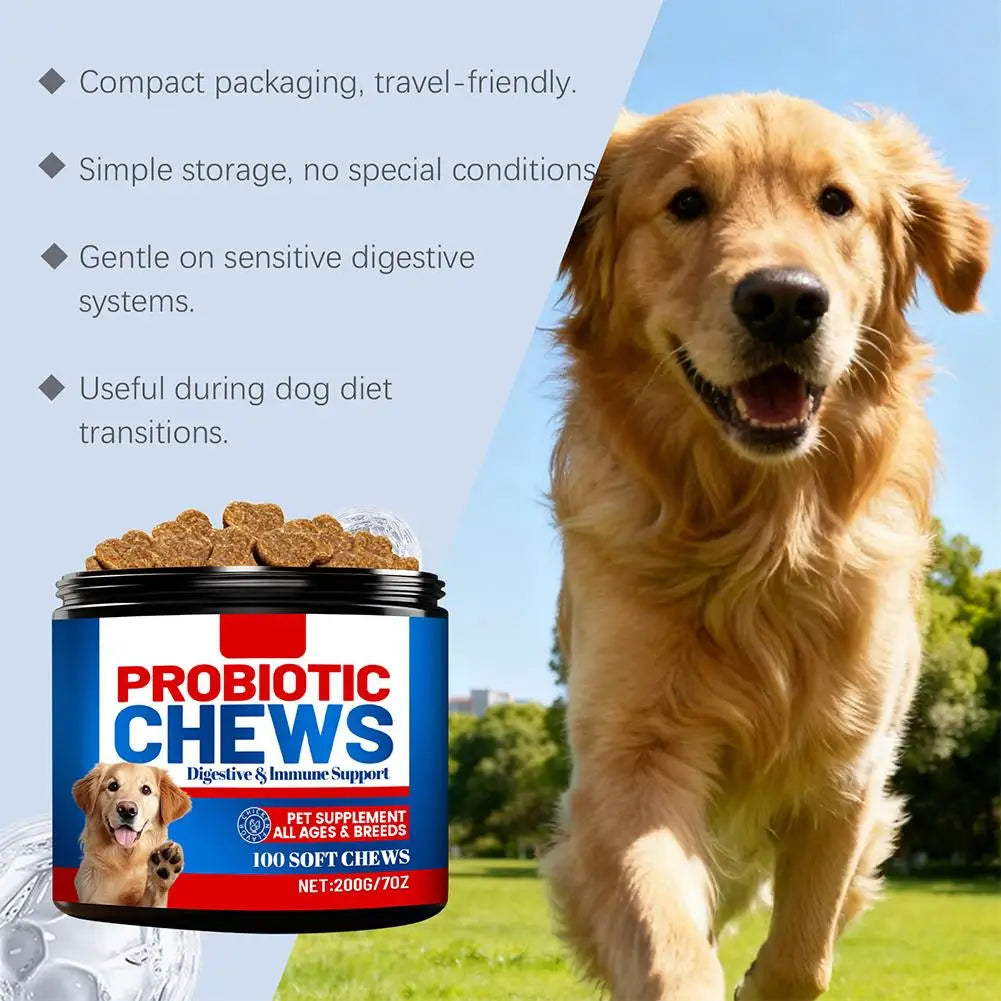 Dog Probiotic Soft Particles Cleaning Products 6 Strains Probiotic Digestive Enzymes Pet Care Supplies For All Ages And Variety