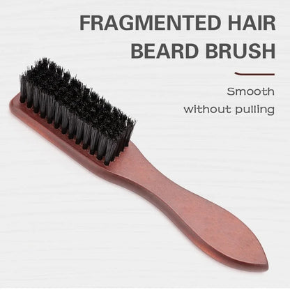 Barber Prefessional  Wooden Handle Boar Bristle Cleaning Brush Soft Beard Cleaning Brush Men Barber Beard Shaving Tool