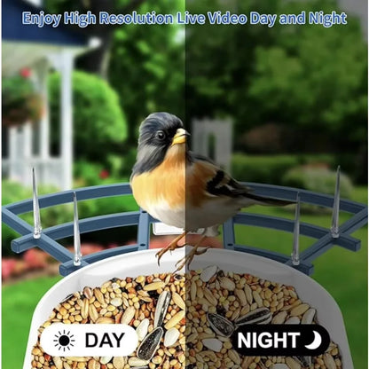App-controlled Smart Bird Feeder With Camera Ideal Gift For Bird Watchers And Nature Lovers Waterproof Wild Bird House