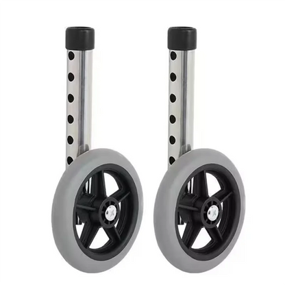 A98E-For Seniors 1 Pair, 5 Inch Replacement Walker Wheel, Walker Wheels, And Walker Feet For Walkers