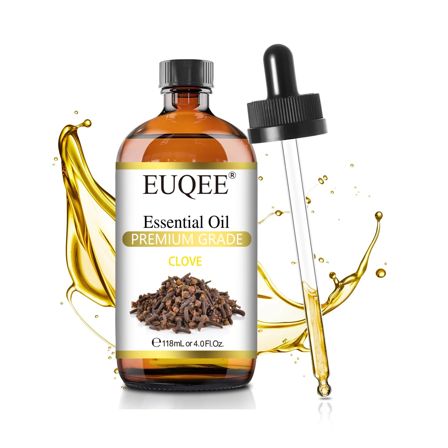 EUQEE 118ml (4 fl. oz) Pure Essential Oil-Sweet Orange Bergamot Cinnamon Lavender Tea tree Premium Aromatherapy Oil for Diffuser