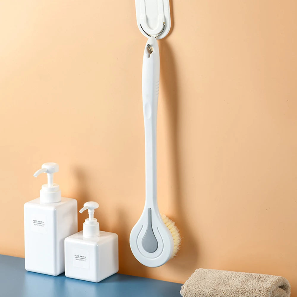Bath Brush Long Handle Soft Hair Bath Brush Back Ball Brush Bathroom Body Brushes Mud Back Scrubber Shower Massage Brush