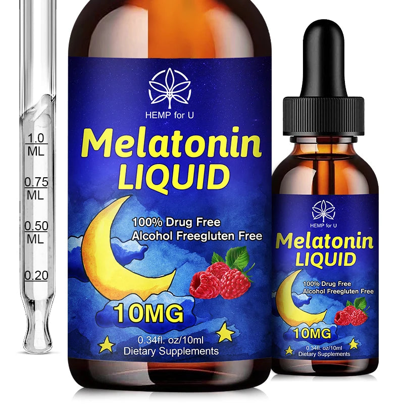 10Mg Melatonin Drops for Adult Aid Night Sleep Help Save Sleep Sleep Support Health Improve Insomnia Supplement