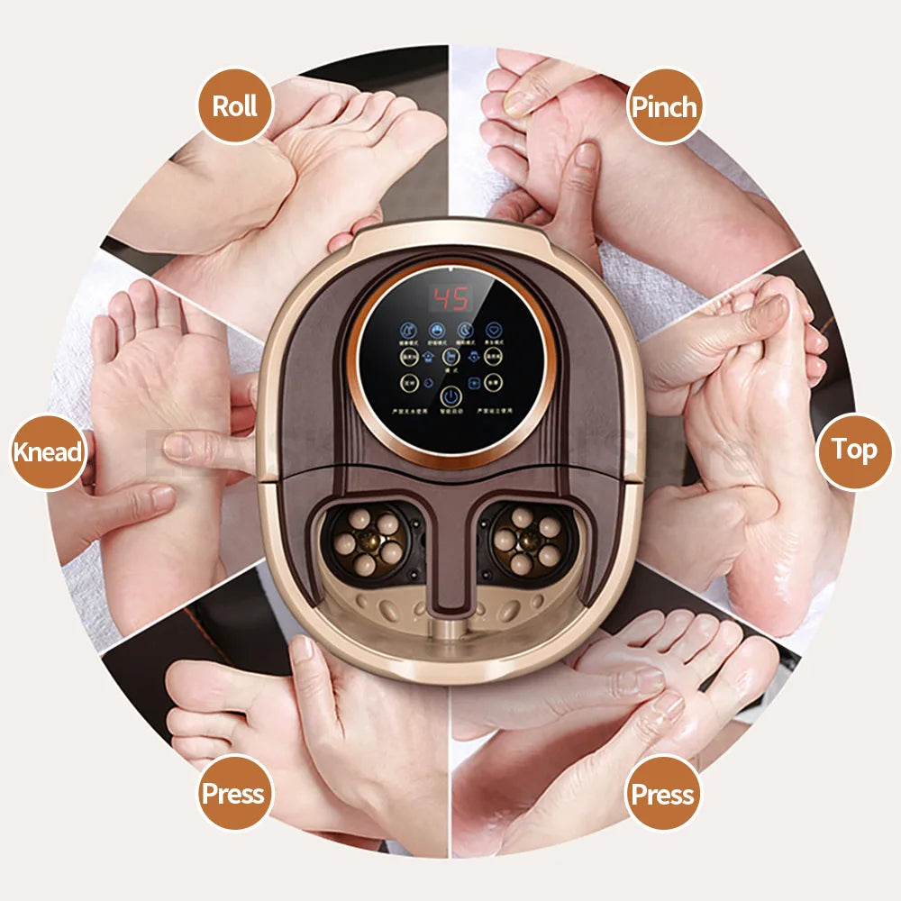 Foot Bath Artifact Footbath Household Electric Massage Heating Foot Bath Barrel with Automatic Foot Tub Foot Bath Massager