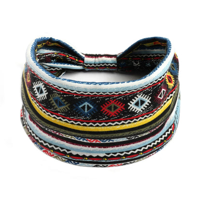 Boho Headbands Wide Knot Hair Scarf Floral Print Hairband Stretch Turban Headwrap Cotton Head Band Fashion Accessories for Women
