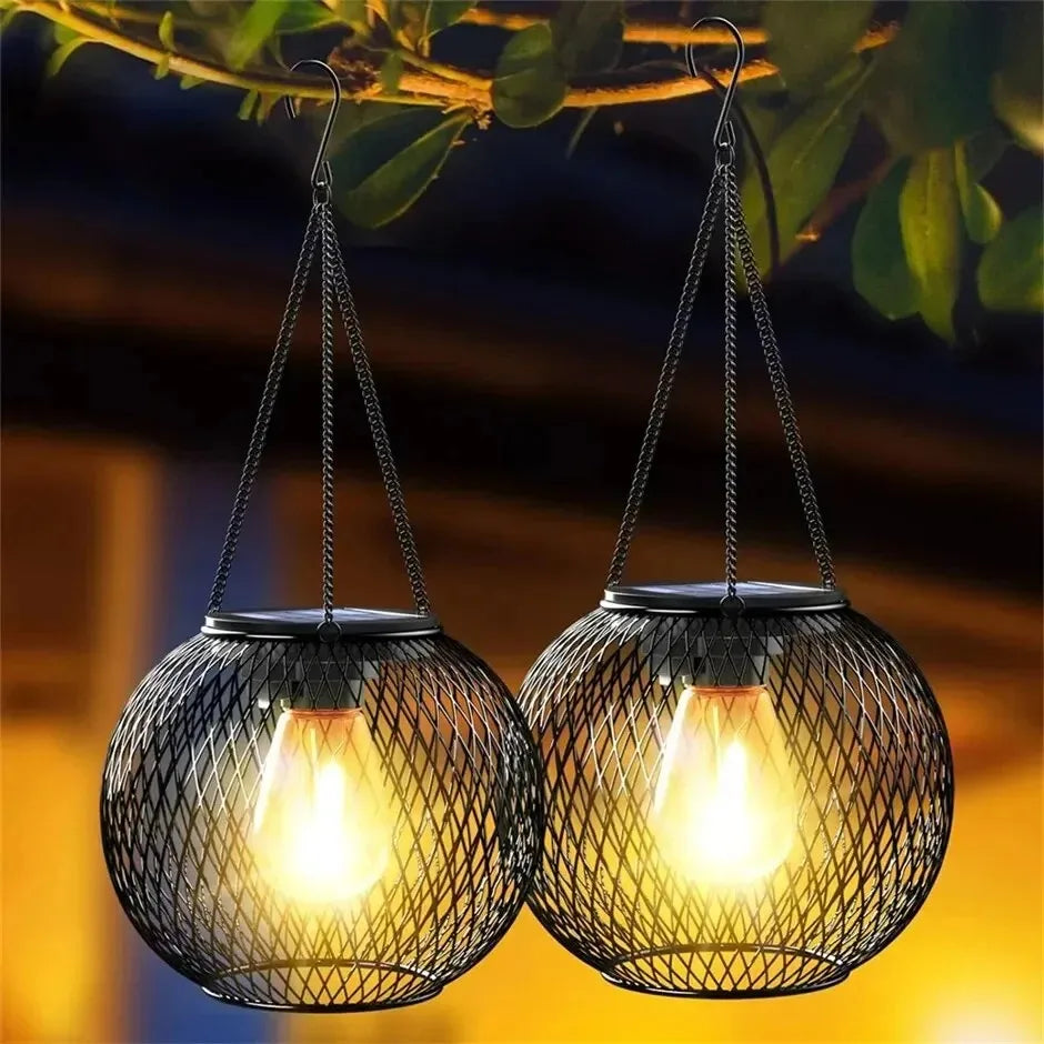 Solar Lantern Outdoor, Solar Lights for Outside Decorative Outdoor Hanging Lights Waterproof Solar Lanterns, Yard Garden Lamp