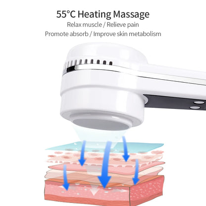 3 Colors LED Photon Therapy Hot Cold Hammer Cryotherapy Calm skin Warm Ice Heating Facial Machine Skin Lifting Tighten Device