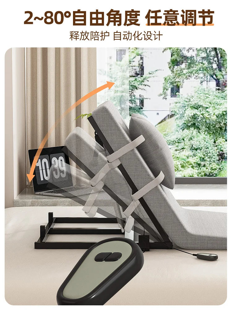 Elderly Electric Adjustable Bed - Home Hospital Use, 5-Position Lift Recliner, Remote Control, Back Massage, USB Charging