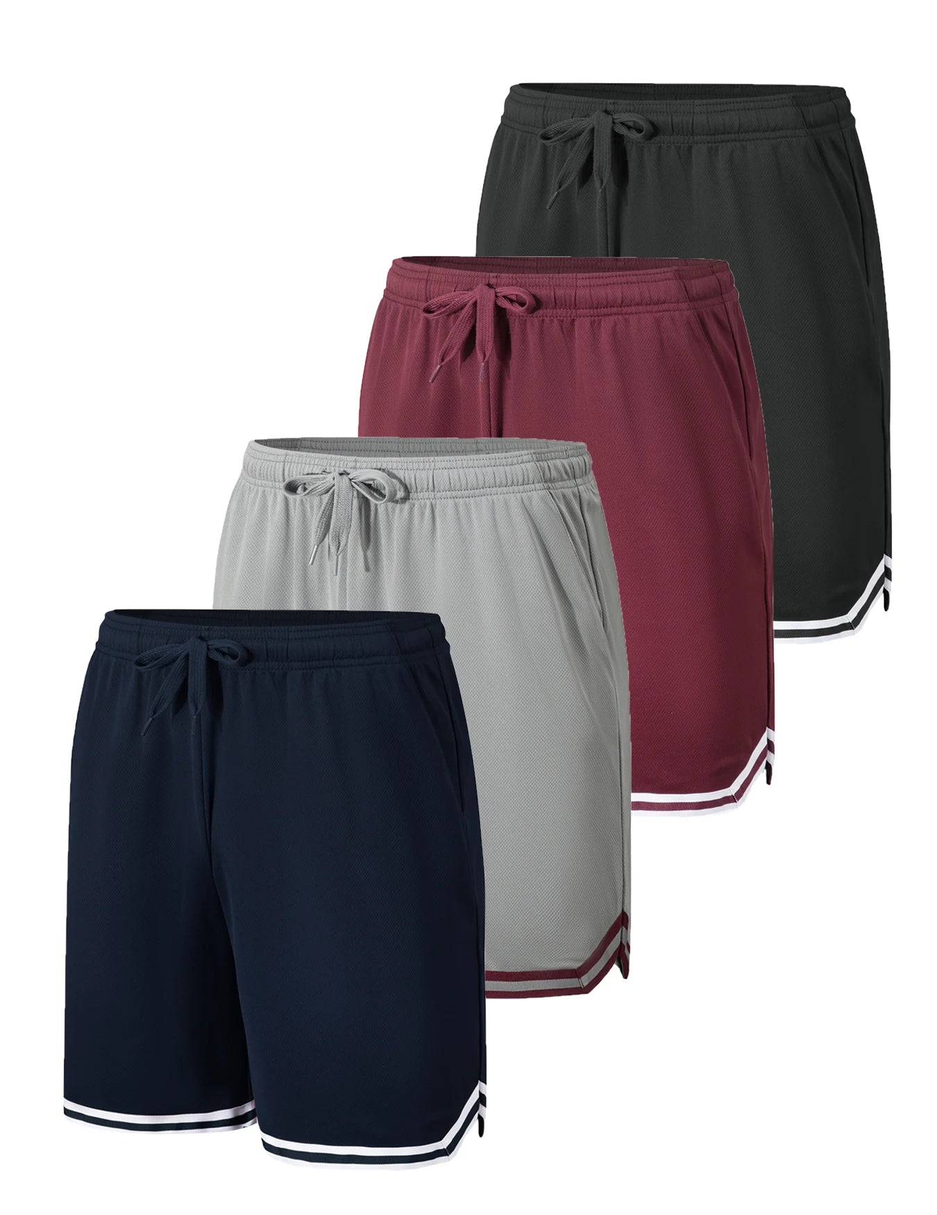 4-piece men's sports basketball shorts