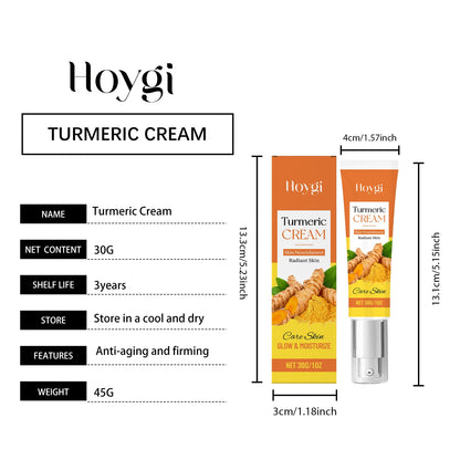 Turmeric Brightening Skincare Set Turmeric Cream & Facial Cleanser Reduces Dullness Moisturizing Soothing Anti-Wrinkle Skin Care