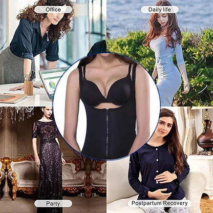 Women Waist Trainer Vest Slimming Corset  Weight Loss Body Shaper Sauna Suit Compression Shirt Belly Girdle Tops Shapewear Strap