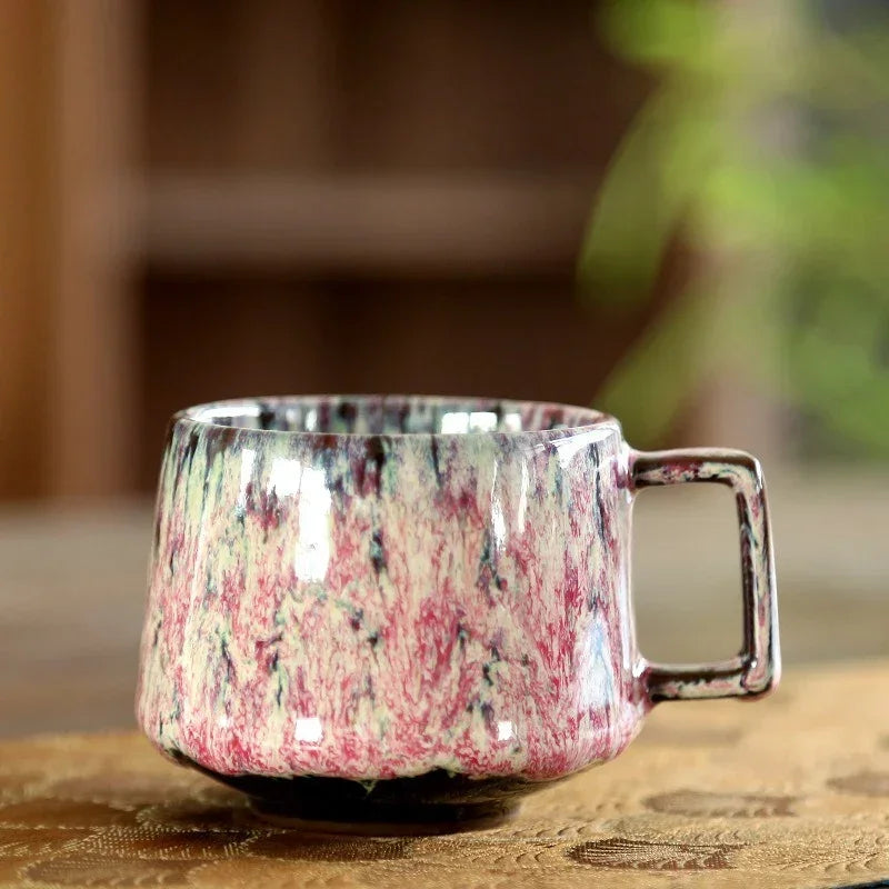 Kiln Transformation Latte Coffee Mug,Espresso Cups,Household Ceramic Tea Cup,Pottery Coffee Mug, Afternoon Teacup Mugs,Wholesale