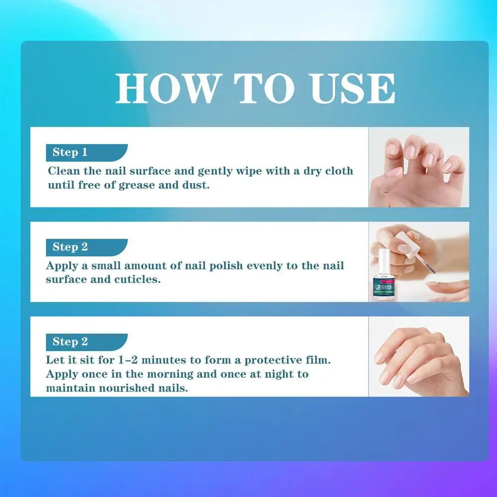 1/2/3PCS 3 Days Nail Care Treatment Polish - Keratin & Amino Acid Formula Moisturizing Brightening NailPolish | Plant-Based Nail
