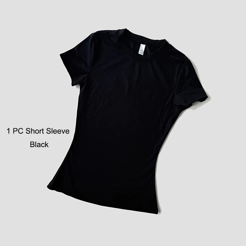 Sports Sets Fitness Hip-lifting Tight Top Short Sleeve Running Workout Gym Shorts Tracksuits For Women Breathable Sports Suits