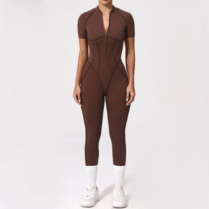 2025 New Style Women Yoga Apparel Workout Suit Gym Clothing Outdoors Sports Suit Short Sleeves Long Pants Suit Fitness Suit Set
