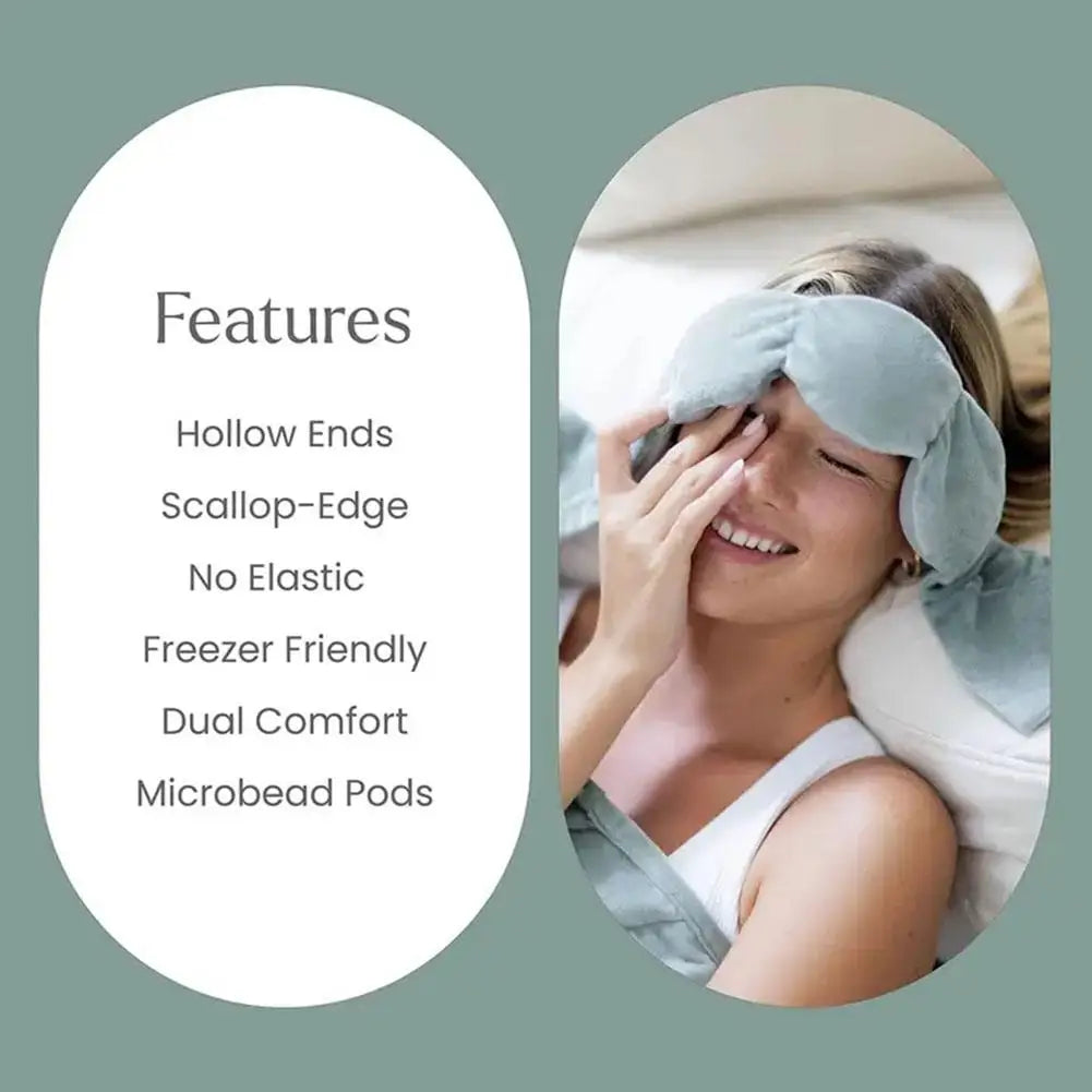 Refrigerable Weighted Sleep Mask Cold Therapy Comfort Plush Eye Mask Light Blocking for Natural Sleep Stress Relief Bedtime Use