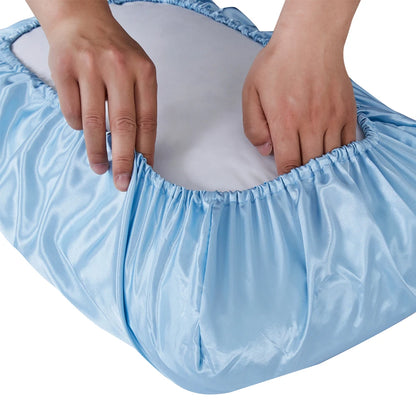 Elastic band Pillow case 100% Satin silk pillowcase solid color pillow cases  pillow cover Pillowcases