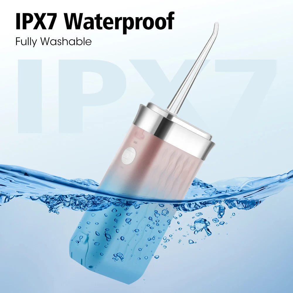Electric Portable Oral Irrigator Cordless Water Flosser Teeth Pick for Home Travel Teeth Whitening Oral Care 1500rpm Water Jet