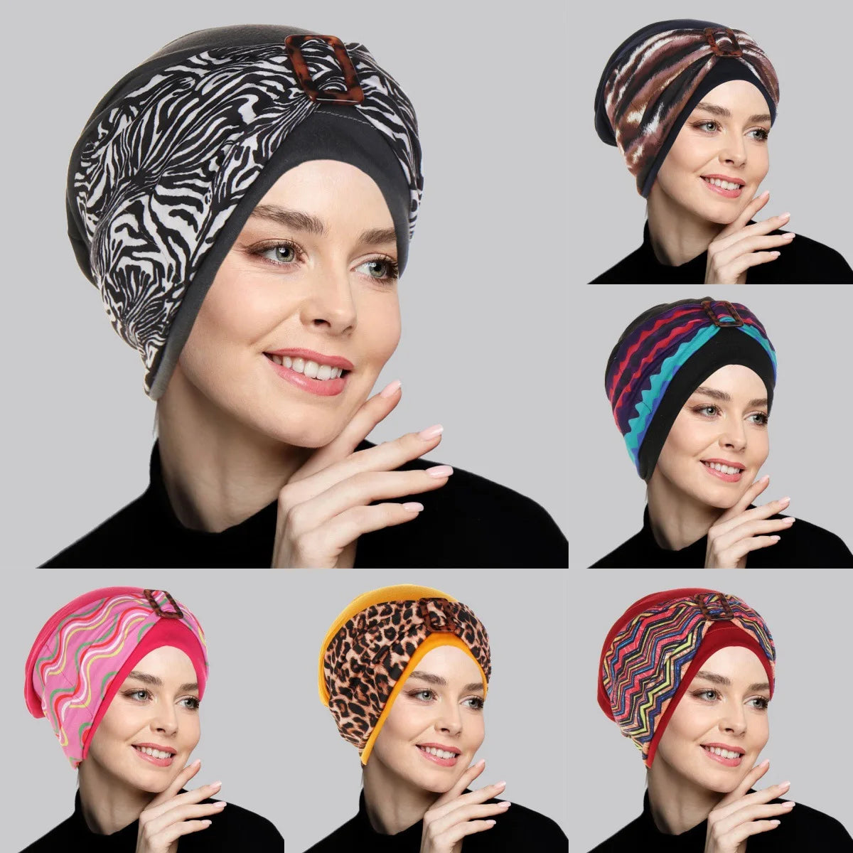 Women Turban Muslim Headscarf Twist Knot India Hat Chemo Cap Bandanas Hair Accessories  Hijab Beanie Bonnet Head Wrap