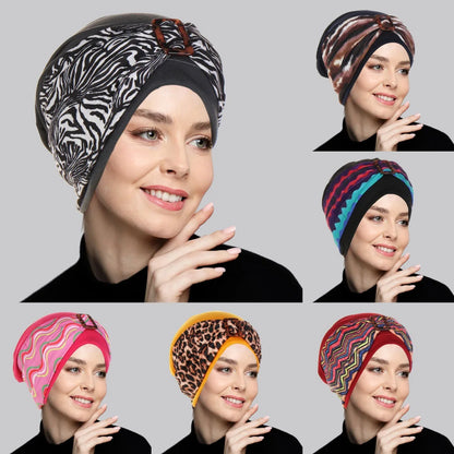 Women Turban Muslim Headscarf Twist Knot India Hat Chemo Cap Bandanas Hair Accessories  Hijab Beanie Bonnet Head Wrap