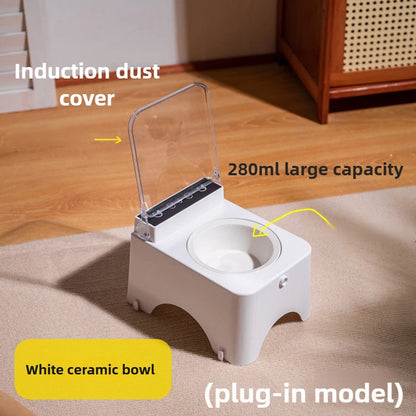 Portable Pet Cat Bowl Detachable Safe Feeder Automatic Sensing Open Lid Dog Bowl Cat Basin Plug-in Pet Food Utensil Products