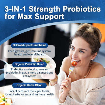 BEWORTHS 300 Billion CFU Probiotic Supplement Supports Digestion, Immunity and Upper Respiratory Health Promoting Digestion