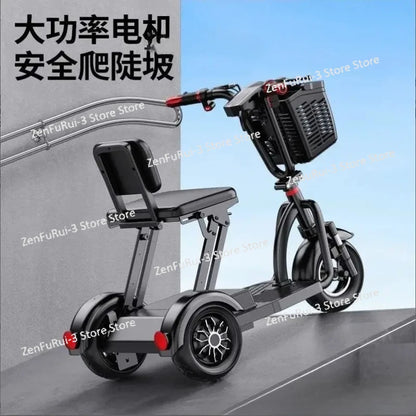 Elderly Scooter Electric Tricycle Battery Car Can Lift Rechargeable Lithium Battery Folding Portable Adult Motorcycle