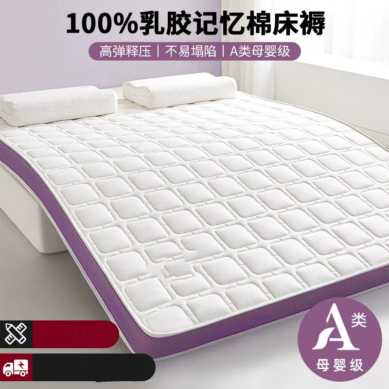 Latex Memory Foam Mattress Covering Soft Cushion Household Bedroom Dormitory Double Single Sponge Tatami Mattress Topper Cushion