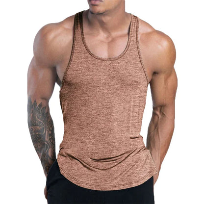 New Fitness Vest Summer Fitness Training Inner Shorts Running Vest Basketball Quick-drying Elastic Loose Sports Vest Men's Top