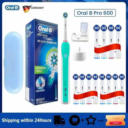 Oral B Electric Sonic Toothbrushes 3D Rotation Teeth Daily Whitening Gum Care Smart Pressure Sensor Rechargeable Waterproof