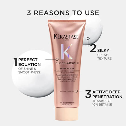 Kerastase Gloss Absolu Gloss Enhancing Conditioner 75ml/2.5oz, Original Conditioner for Women/Men, Hair Care Treatment
