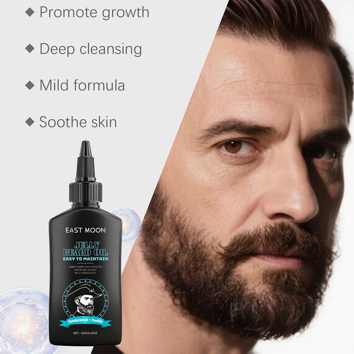 East Moon Jojoba Seed Oil Beard Care Gels Effectively Nourish Increases Soften Keep Shine Natural Nursing Daily Beard Care Oils