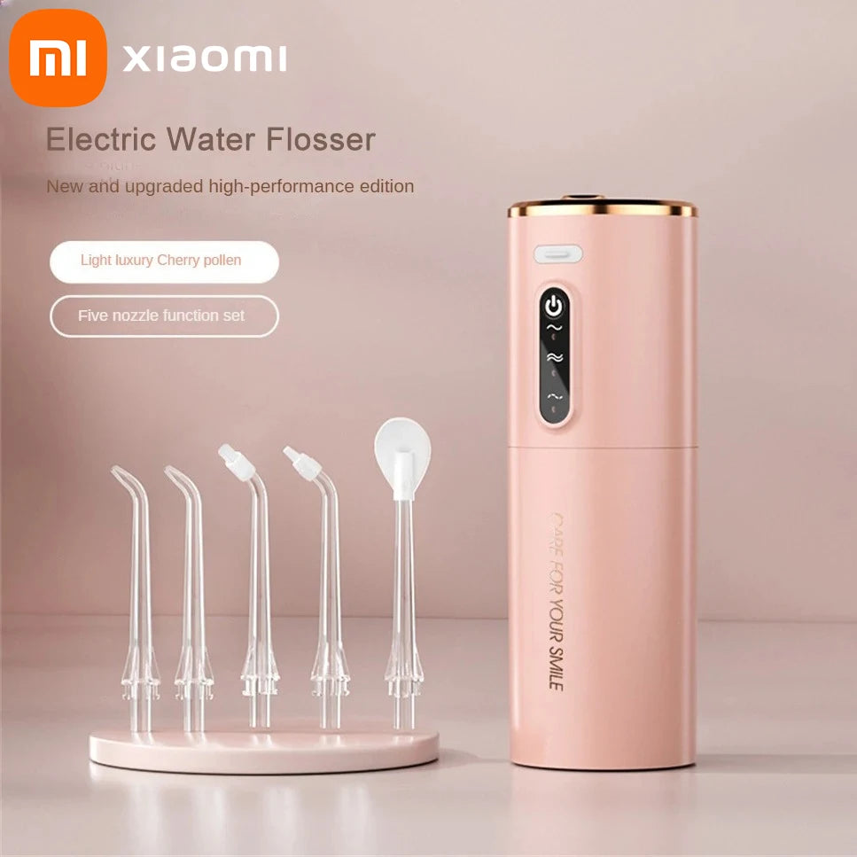 XIAOMI Oral Irrigator Portable IPX7 Waterproof Rechargeable Dental Water Flosser 3 Modes Teeth Cleaner 280ML Dental Water Jet