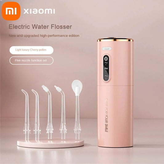 XIAOMI Oral Irrigator Portable IPX7 Waterproof Rechargeable Dental Water Flosser 3 Modes Teeth Cleaner 280ML Dental Water Jet