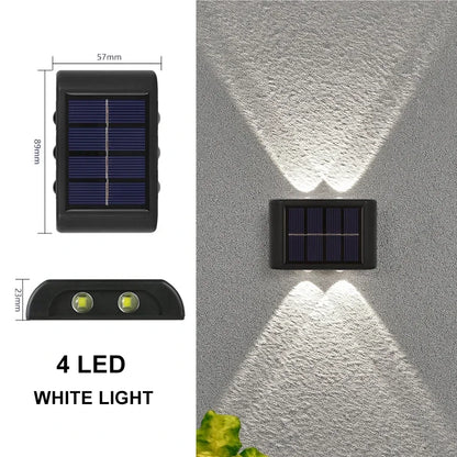 Outdoor LED Solar Garden Light Solar Wall Lamp Up And Down Luminous Waterproof Solar Powered Wall Washer Light Yard Street Decor