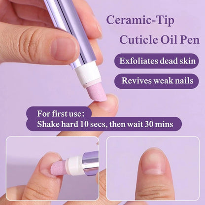 New Anti-barb Nail Cuticle Oil Ceramic Cuticle Remover Pen Nails Damage Care Nourishing Nail Nutrition Oil Pen for NailTreatment
