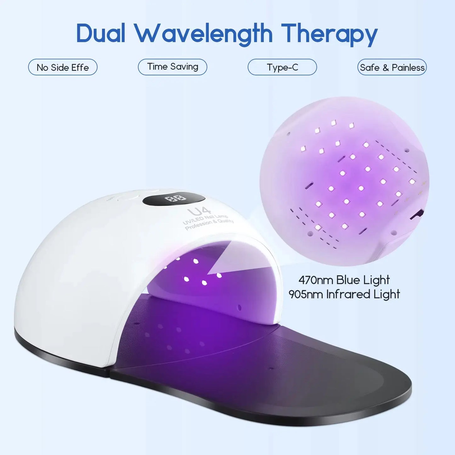 Nail and Foot Drying Lamp, Quick-Drying, Fast-Drying, Nail Salon-Specific Led Curing Nail Tool with High Power