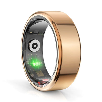 Sleep/Step Tracker Smart Health Rings IP68 Waterproof Steel Shell Intelligent Sleep Tracker Multi-sport Modes Wearable