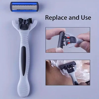 Razor Classic 6 Layer Safety Razor for Mens Shaving&Womens Hair Removal Shaving Blades Manual Shaver