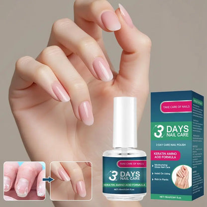 1/2/3PCS 3 Days Nail Care Treatment Polish - Keratin & Amino Acid Formula Moisturizing Brightening NailPolish | Plant-Based Nail