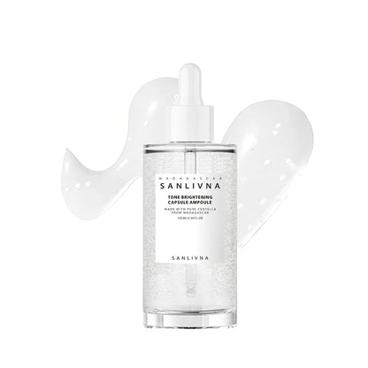 Brighten skin tand revitalizing serum capsules, tea tree facial serum, and moisturizing skincare products improve skin problems.