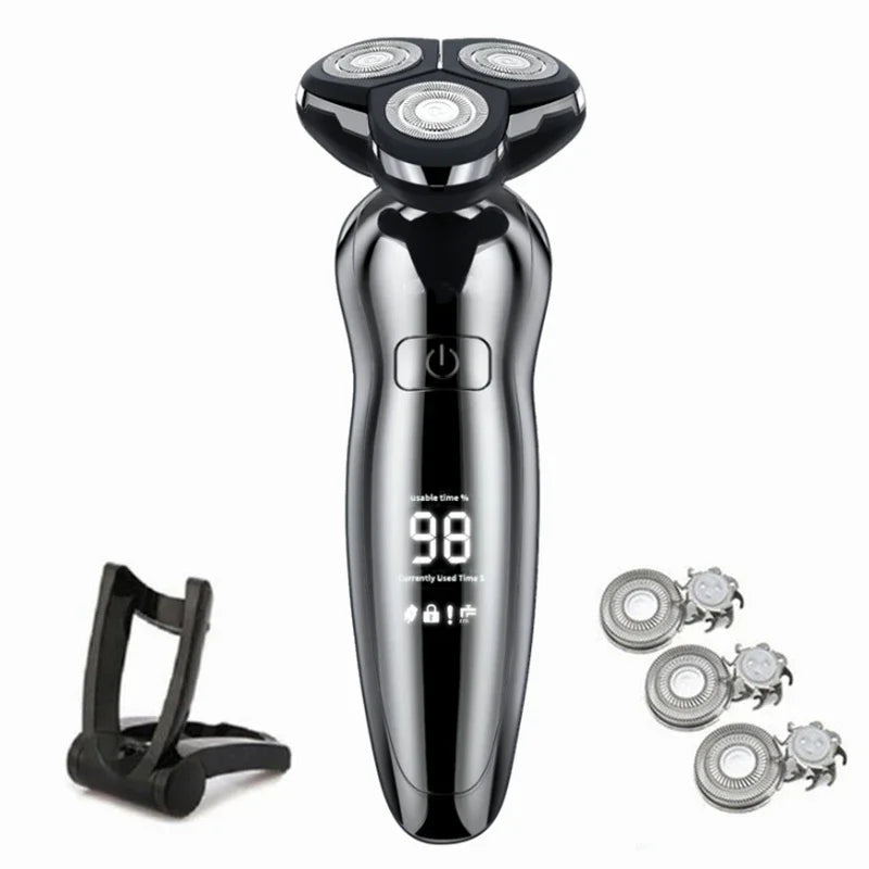 ZOZEN Electric Razor Electric Shaver Body Hair Cutting Shaving Machine for Men Clipper Rotary Beard Trimmer 100% Waterproof