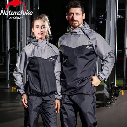 Naturehike Outdoors Gym Set Men Full Body Sweating Sportswear Women Boxing Running Training Fitness Weight Loss Unisex Tracksuit