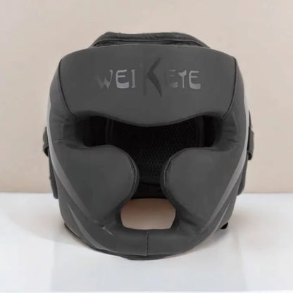 Boxing Headgear Black MMA Training Adjustable Padded Karate Muay Thai Headgear Kickboxing Sparring Martial Arts Karate Taekwondo