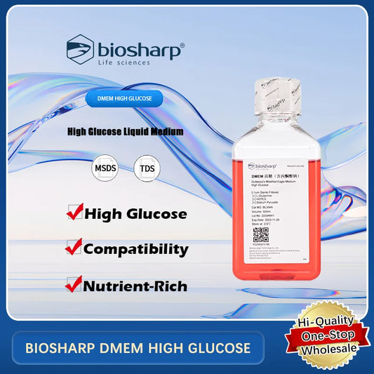 BIOSHARP DMEM HIGH GLUCOSE Liquid Cell Culture Medium with Sodium Pyruvate for Cell Growth and Maintenance Original Product