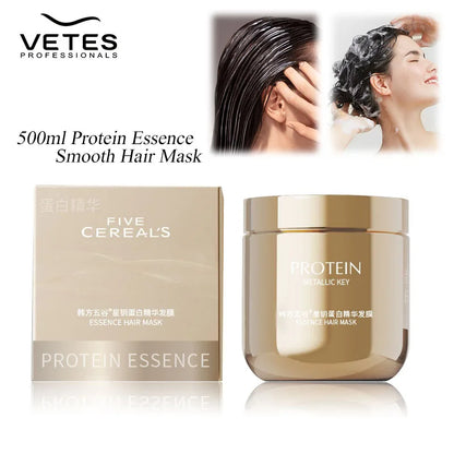 Hair Mask 500ml Dual Keratin Soft Dry Hair Shiny Frizzy Nourishing Hair Root Scalp Smoothing Straightening Dye Damage Hair Care