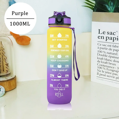 1 Liter Water Bottle Motivational Sport Water Bottle Leakproof Drinking Bottles Outdoor Travel Gym Fitness Jugs For Kitchen
