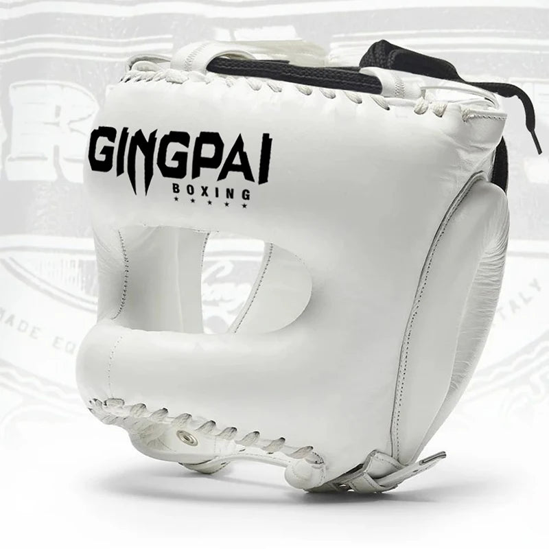 Boxing Headgear for Men Women Muay Thai MMA KickBoxing Safety Head Guard Sparring Closed Type Head gear with Full Face Coverage
